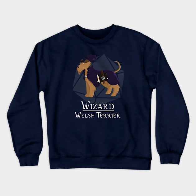 Wizard Welsh Terrier Crewneck Sweatshirt by Celestirus